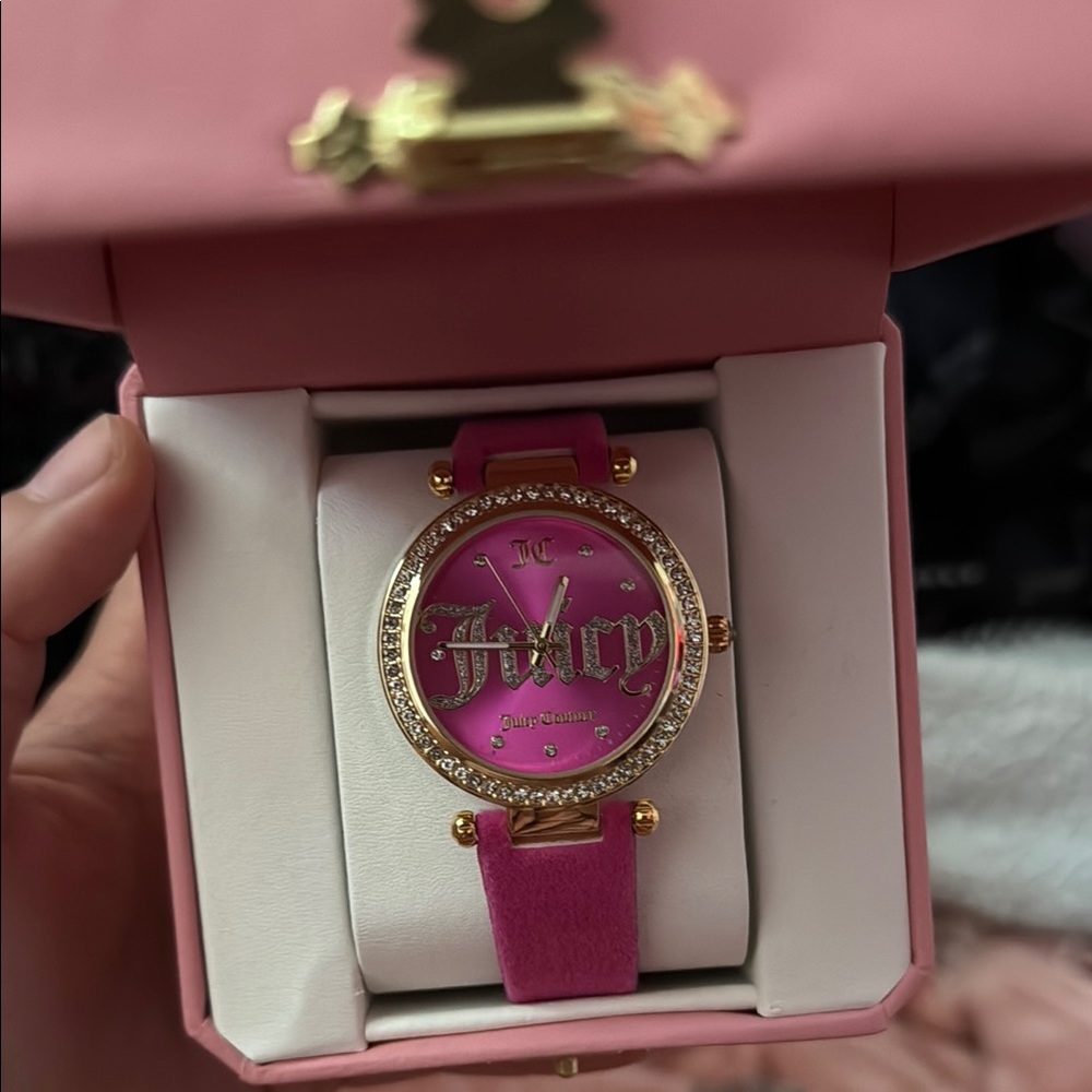 Juicy Couture Pink Watch with Rhinestone: BRAND NEW